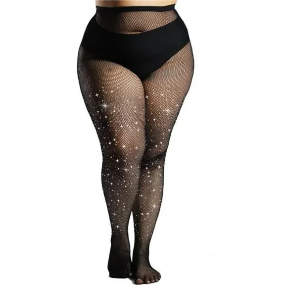 Shimmer Torrid Thigh Highs Plus Size Sparkle Fishnet Tights Torrid